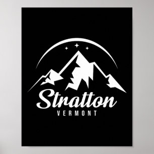 Poster Estação de esqui Stratton Vermont Esqui Snowboard