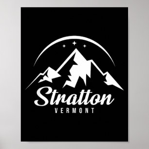 Poster estação de esqui stratton vermont esqui snowboard