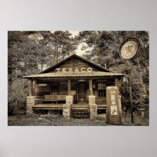 Póster Estação de Gás Antiga