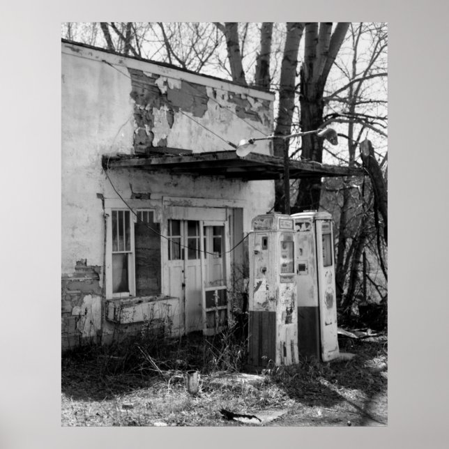 Poster Estação de Gás Antiga (Frente)