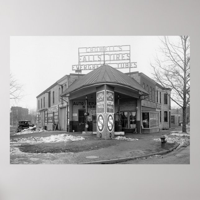 Poster Estação de Gás DC, 1921 (Frente)