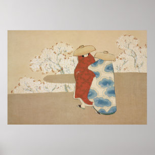 Poster Estação de Hanami por Kamisaka Sekka (1909-1910)