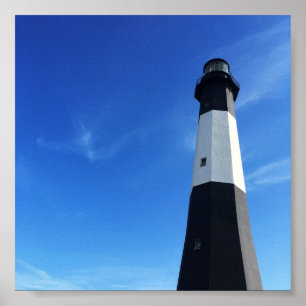 Poster estação de luz da ilha Tybee