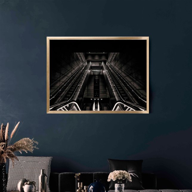 Poster Estação de metrô de Copenhagen PRETA E BARRA BRANC (Criador carregado)