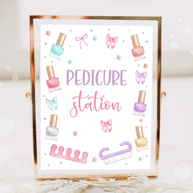 Poster Estação de Pedicure Festa Mani-Pedi Manicure Spa M (Criador carregado)