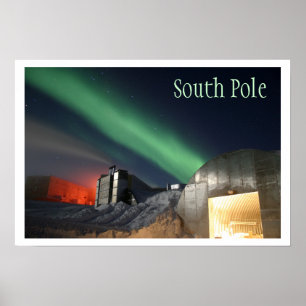 Póster Estação de pesquisa de Amundsen-Scott, a Antárt