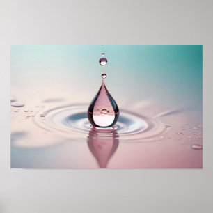 Poster Estação de Prowdrop Close-up Water Tranquil Nature
