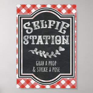 Poster Estação de Selfie para Festa de Despedida de Solte