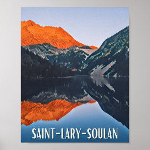 Poster Estação de ski Affiche Santo-Lary-Soulan
