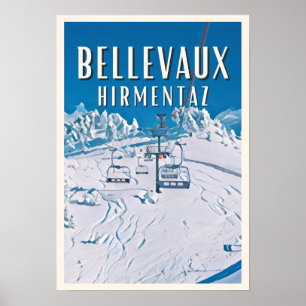 Poster Estação de ski Bellevaux Hirmentaz