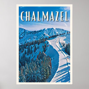 Poster Estação de ski Chalmazel