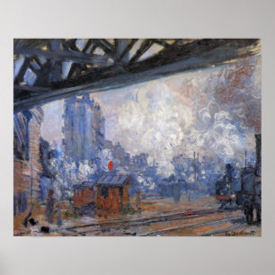Poster Estação de Trem do santo Lazare, por Claude Monet