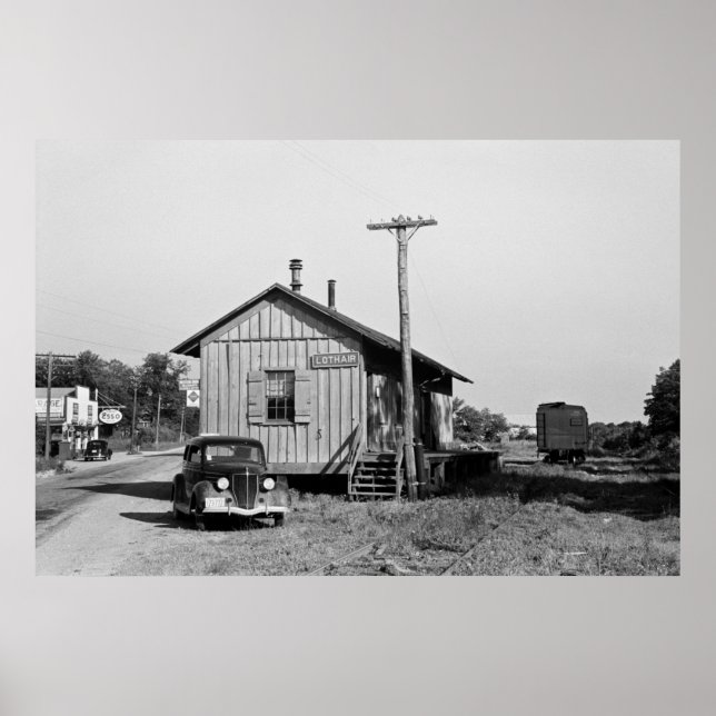 Poster Estação de trem Lothair (Maryland), 1937 (Frente)