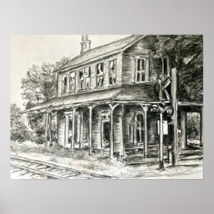 Poster "Estação do Depósito de Ohio de Roger" - Lápis