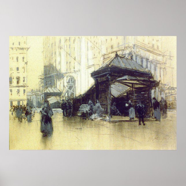 Póster Estação do metrô de Nova Iorque 1912 (Frente)