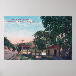 Poster Estação do noroeste do Pacífico RR do Pieta