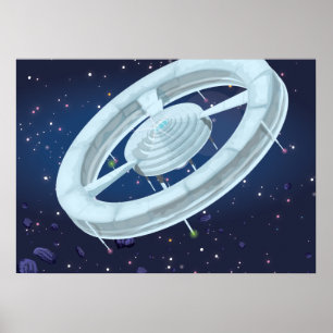 Póster Estação espacial