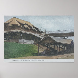 Poster Estação Ferroviária Penn Phoenixville PA