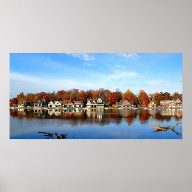 Póster Estação Histórica do Barco Row, Filadélfia, PA (Frente)