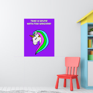 Poster Estação Rainbow Unicorn Selfie