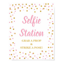Estação Selfie Agarra-a a um Sinal de Dose Rosa