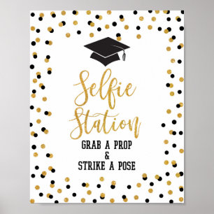 Poster Estação Selfie Capturar um Sinal de Graduação de P