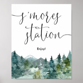 Poster Estação S'mores esmaga montanhas russa do bar