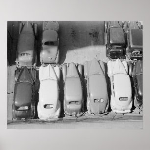 Poster Estacionamento, 1940. Foto Antiga