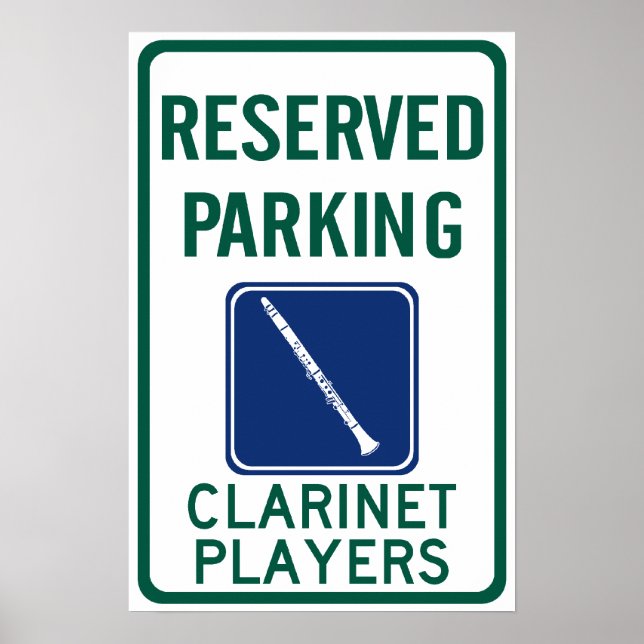 Póster Estacionamento Clarinet Players (Frente)