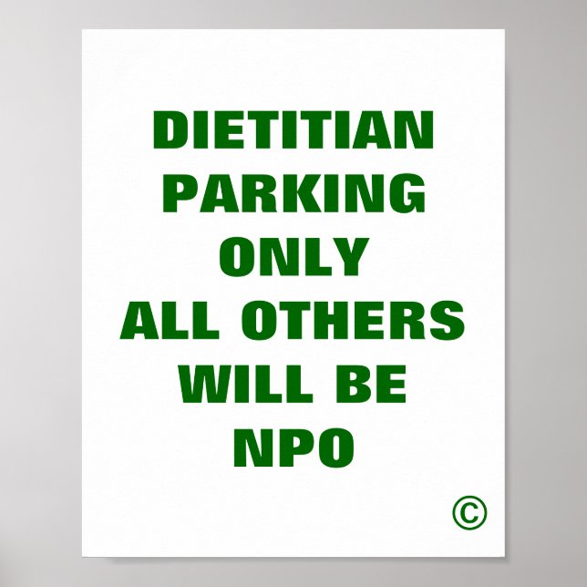 Poster Estacionamento Dietito Apenas Todos os outros serã (Frente)