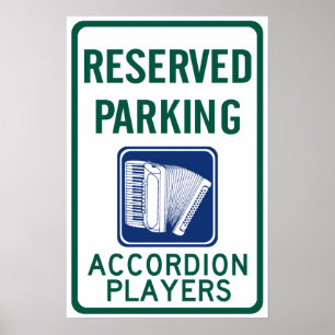 Póster Estacionamento do jogador do acordeão