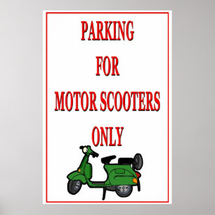Póster Estacionamento do patinete de motor
