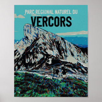 Poster Estacionamento regional nos Vercors, Alpes, França