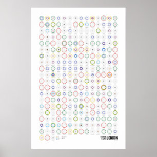 Póster Estações & linhas: Londres (luz)