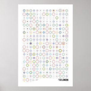 Póster Estações & linhas: Londres (luz)