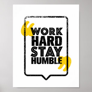 Poster estada dura do trabalho humilde