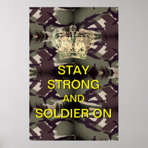 Poster Estada forte & soldado sobre