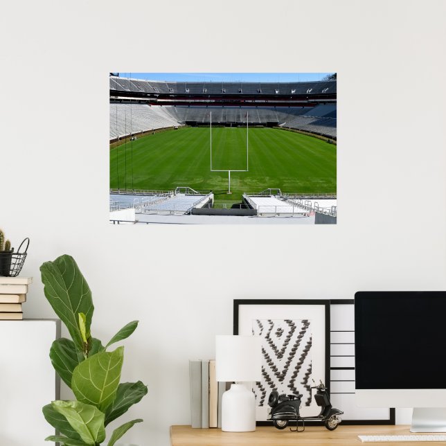 Poster Estádio de Futebol Universitário Vazio (Escritório em casa)