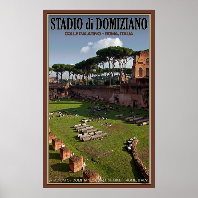 Póster Estádio Domitiano em Palatine Hill (Frente)