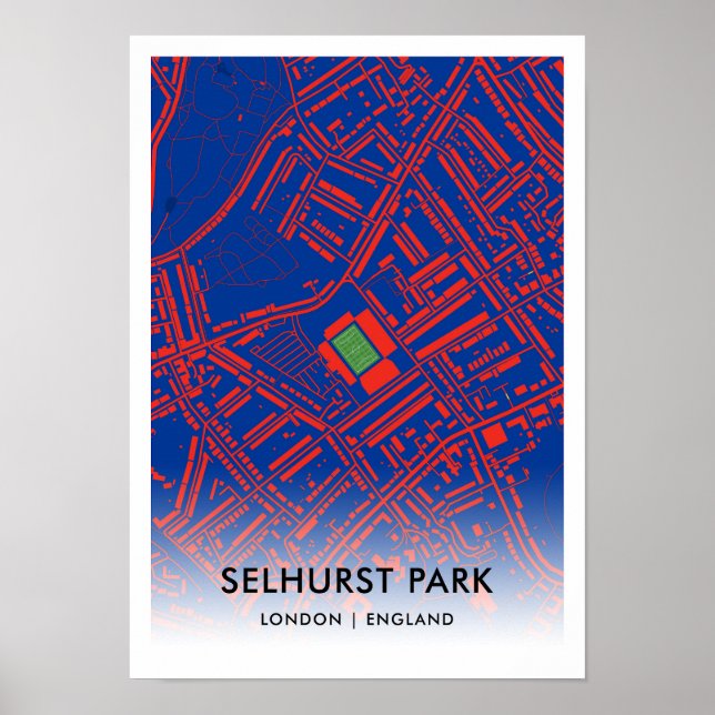 Poster Estádio Selhurst Park - Lar do Crystal Palace FC (Frente)