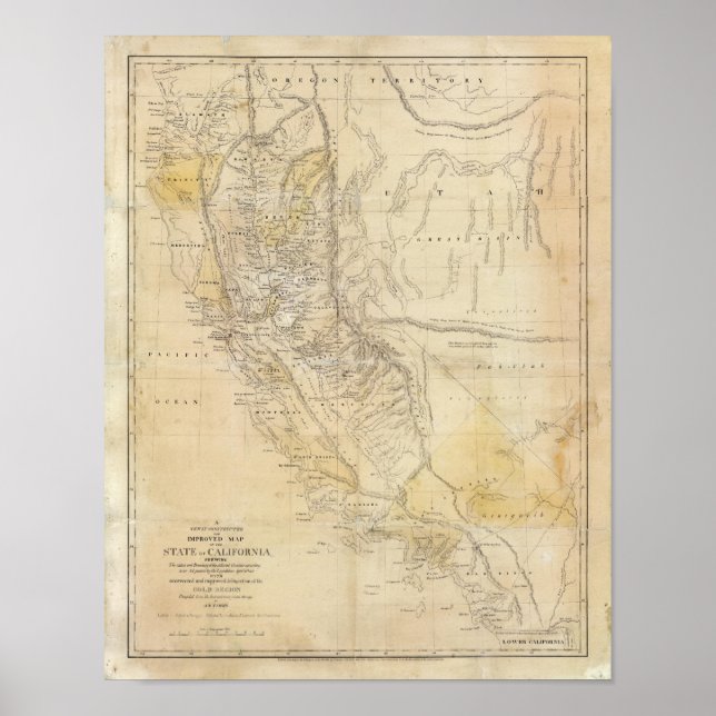 Poster Estado da Califórnia (Frente)