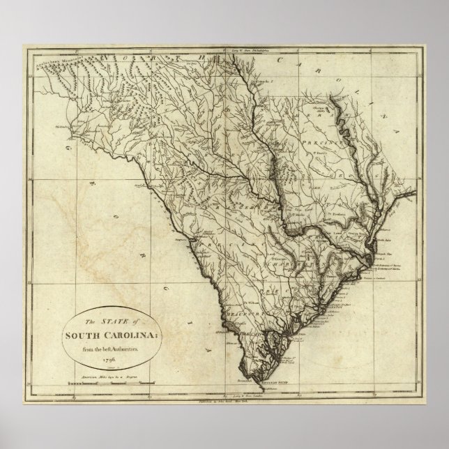 Póster Estado da Carolina do Sul (Frente)