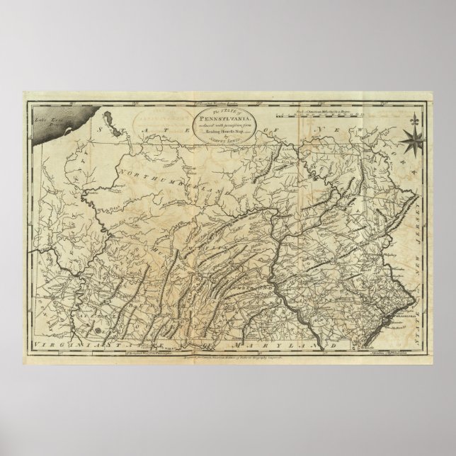 Póster Estado da Pensilvânia (Frente)