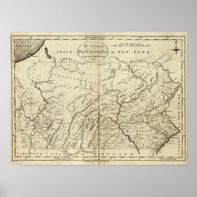 Póster Estado da Pensilvânia (Frente)