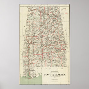 Póster Estado de Alabama