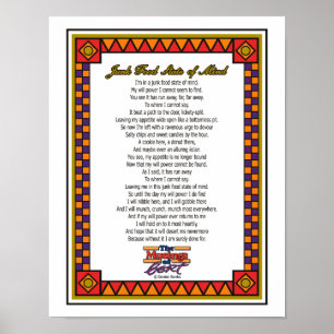 Póster Estado de ânimo da comida lixo