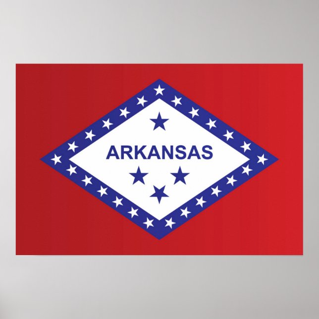 Poster Estado de bandeira do Arkansas, EUA (Frente)