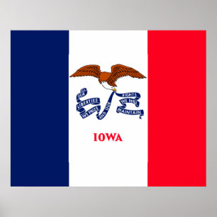 Poster Estado de Iowa Flag Design