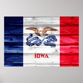 Poster Estado de Iowa Flag Grunge