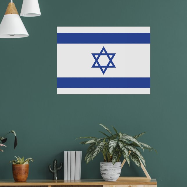 Poster Estado de Israel Bandeira, Estrela do Judaísmo Dav (Sala de Estar 1)